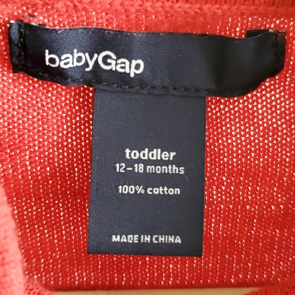 Baby Gap Red Jacket/ Sweater Size 12-18months - Picture 4 of 5